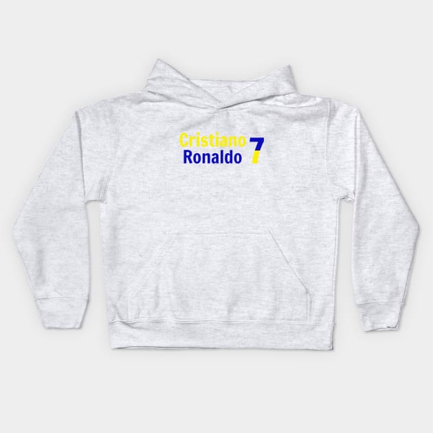 Cristiano Ronaldo 7 Kids Hoodie by Medo Creations